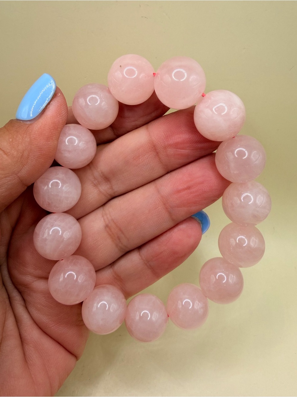 Rose Quartz Beaded Stretch Bracelet - Pink Women Jewelry